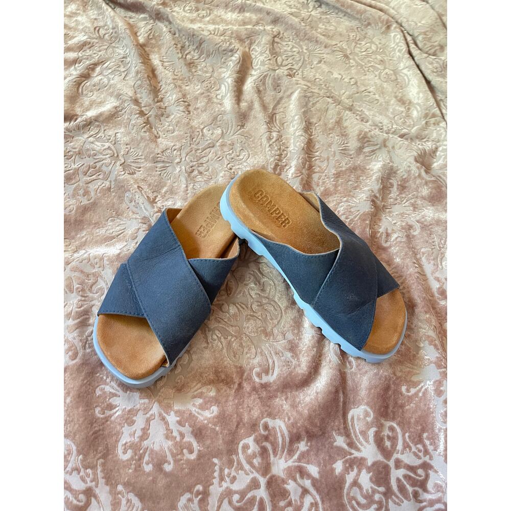 Camper Brutus blue Nubuck Cross-strap Sandal for Women‎ 6